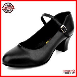 Non-Slip Latin Salsa Dance Heels 2.2" Heel Ballroom Character Shoes